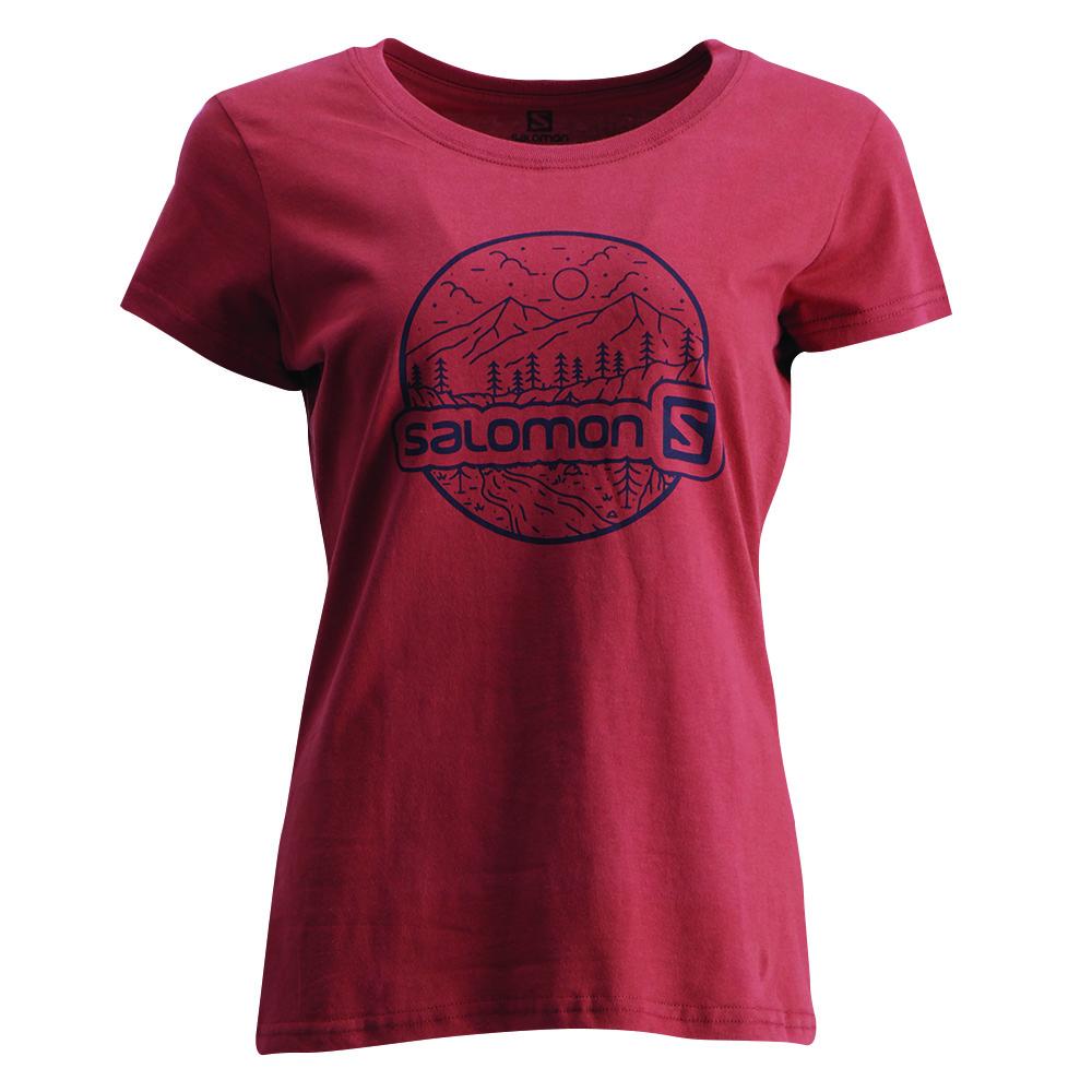 Salomon Israel MORNING DEW SS W - Womens T shirts - Fuchsia (YHJC-32947)